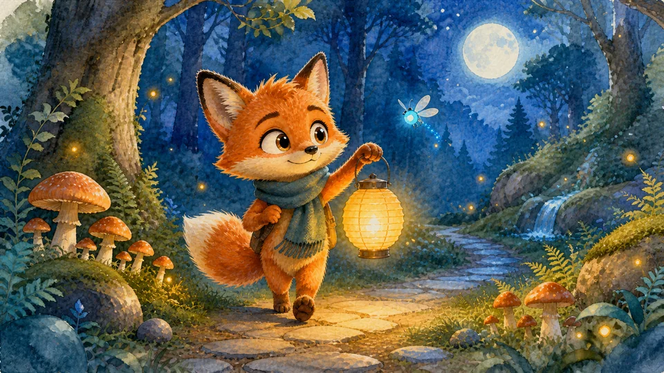 Watercolour cartoon style example